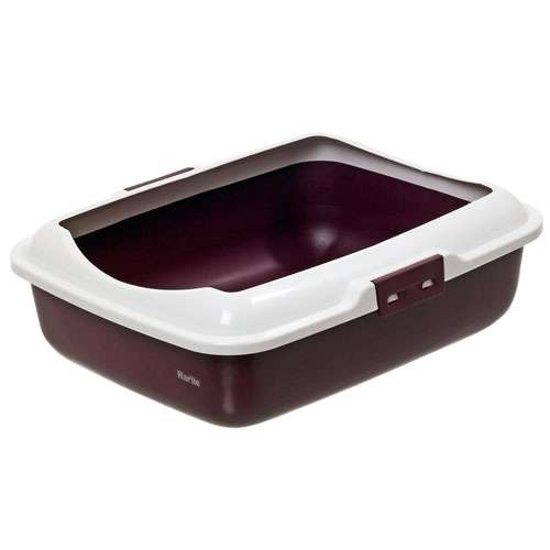 Karlie K-Cat 1 Katzentoilette mit Rand - Dunkelrot