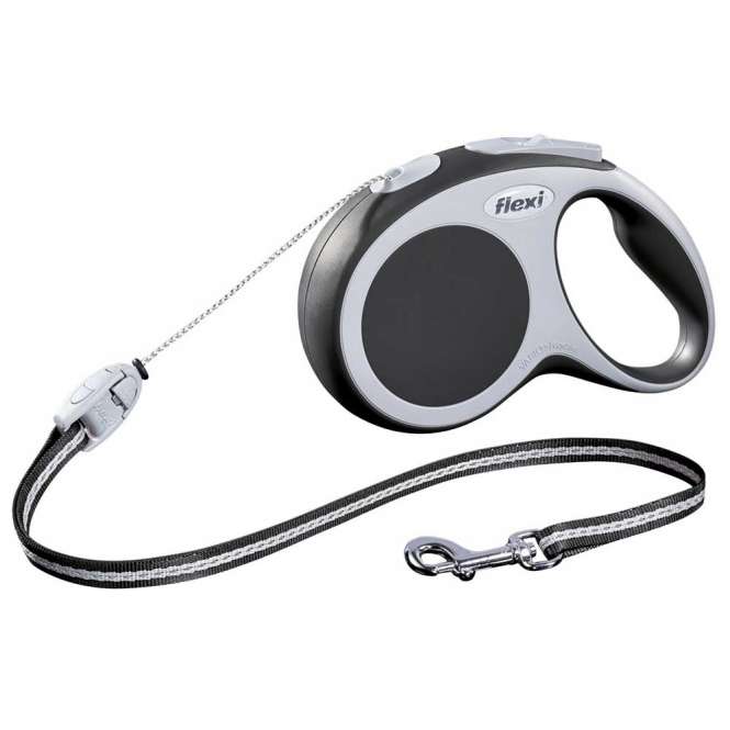 Flexi VARIO Seil-Roll-Leine - Größe S, 8m/bis 12kg - Anthrazit