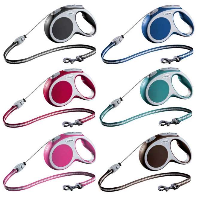 Flexi VARIO Seil-Roll-Leine - Größe M, 5m/bis 20kg - Rot