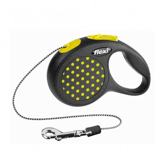 FLEXI Design Seil-Roll-Leine - 3 m, 8 kg - gelb