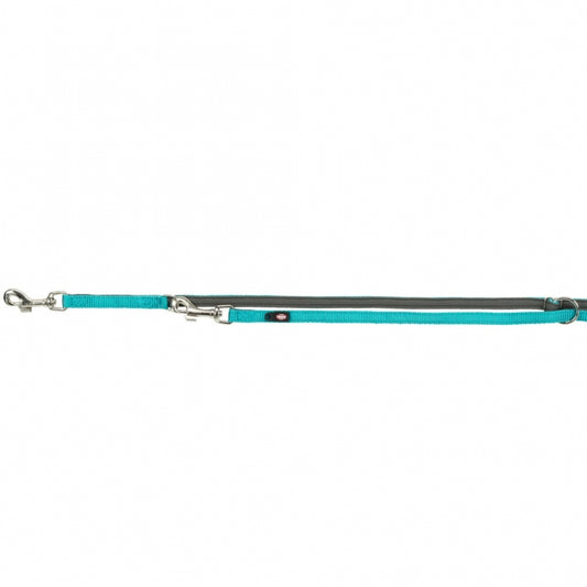 Trixie Premium Verlängerungsleine mit Neopren-Polsterung - ozean/grafit - 2,00 m/25 mm