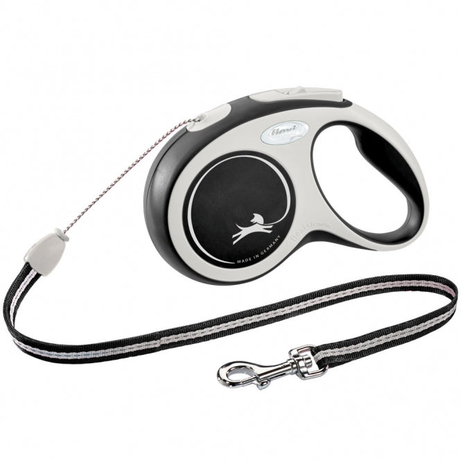 FLEXI Rollleine New COMFORT Seil - 8m, bis 12kg - schwarz