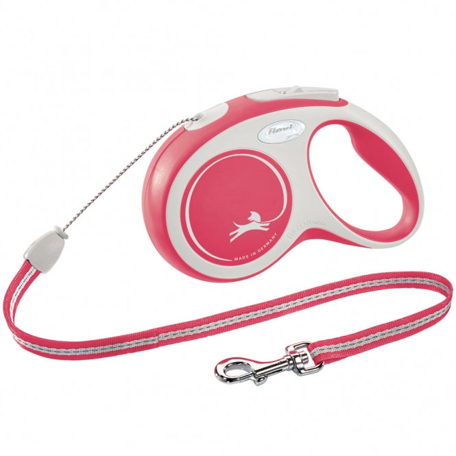 FLEXI Rollleine New COMFORT Seil - 8m, bis 12kg - rot