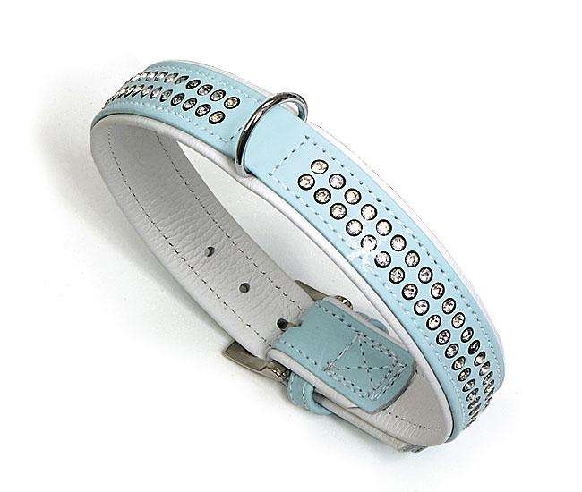 Karlie VINTAGE TIFFANY Halsband - Hellblau - 30 mm, 50 cm