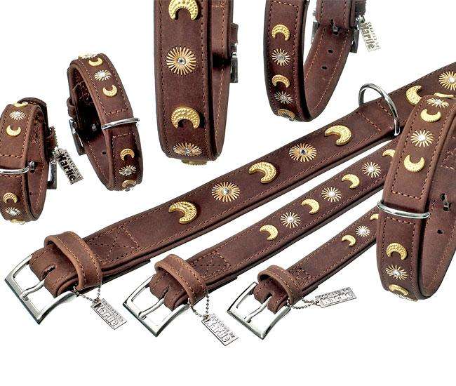 Karlie BUFFALO DECO Halsband MOND - Braun - 40 mm, 65 cm