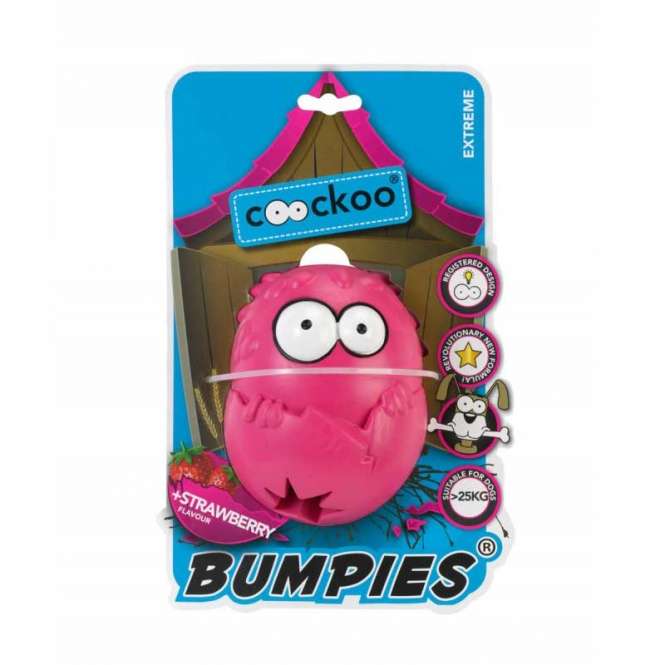 Coockoo Bumpies Extreme mit Aroma - für Hunde bis 27kg - Strawberry