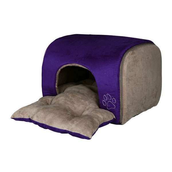 Trixie Kuschelhöhle Hollis - 43 x 32 x 36cm - Lila/Sand