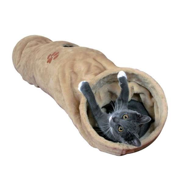 Trixie Crunch Plüschtunnel, 100 cm - Beige