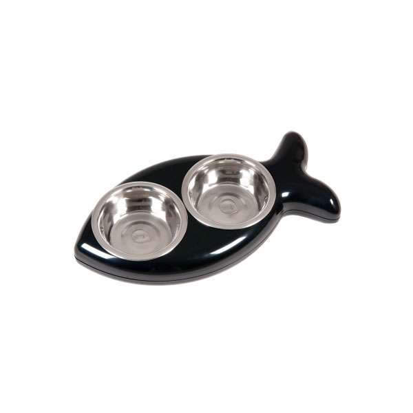 Karlie Flamingo The Fish Bowl Doppelnapf - 2 x 250 ml - Schwarz