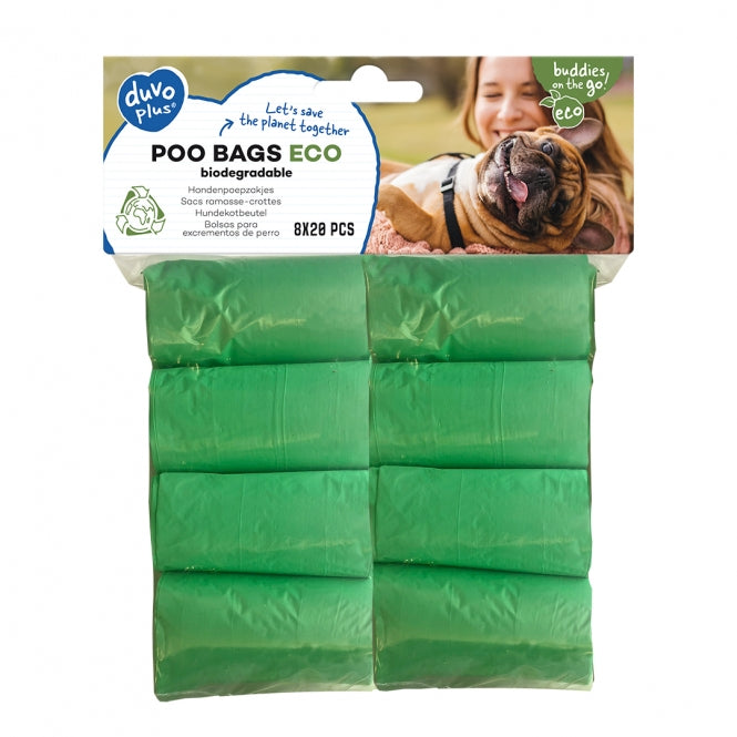 Duvoplus Hundekotbeutel eco - grün - 8 x 20 Stück