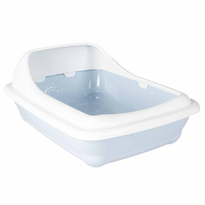 Duvoplus Katzentoilette Birba mit Rand - Azzuro - L - 56 x 39 x 21,5cm