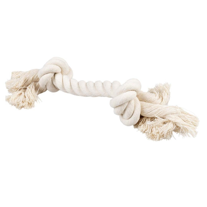 Duvoplus ECO Baumwoll-Tau mit 2 Knoten - weiß - 35cm / 261g