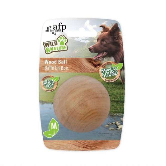 All for Paws Wild & Nature Maracas Wood Ball - Medium