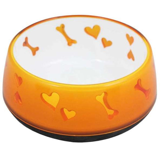 All for Paws Hundenapf Dog Love Bowl - Orange - 600 ml