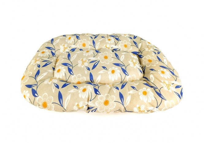 CARBONE Hundekissen Floconne, 90 x 60 cm - Blumen-blau