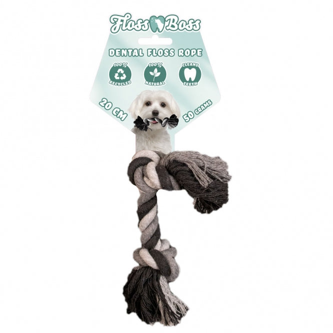 Floss Boss Dental Rope Baumwollseil mit 2 Knoten - 20 cm
