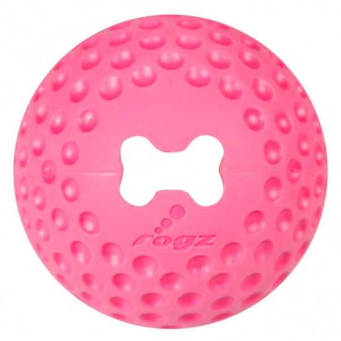ROGZ GUMZ Hundeball, 4,9 cm - befüllbar - pink