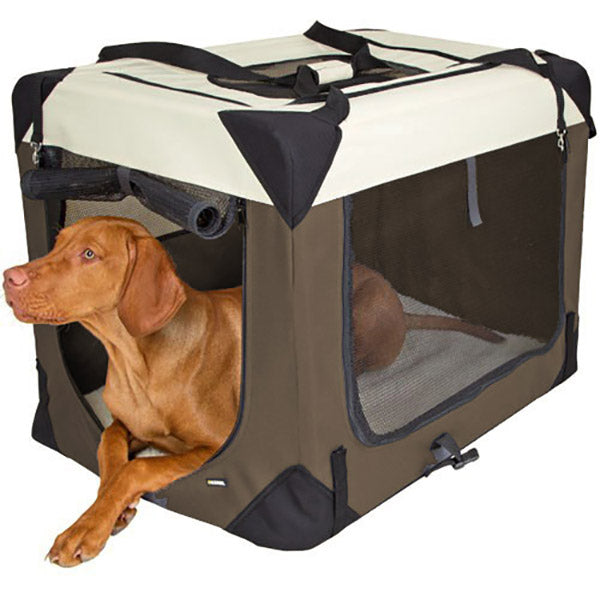 Pet-Star Transport-Hütte, braun/beige - 121 x 79 x 80cm