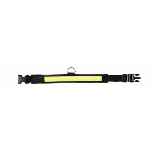 Trixie Flash + Reflect Halsband - Schwarz-Gelb - M-L: 40-55cm