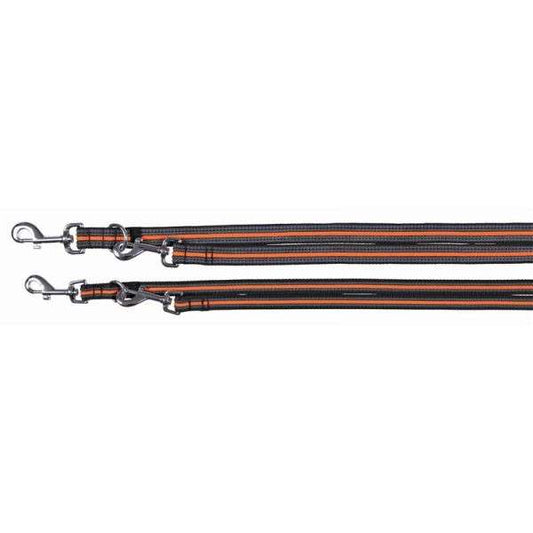 Trixie Fusion Verlängerungsleine - schwarz/orange, S-L, 2 m/17 mm