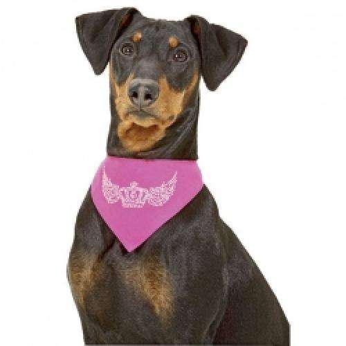 Karlie Flamingo Halstuch Krone mit Strass - Pink - 50 - 65 cm