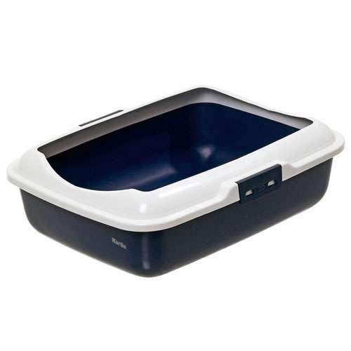 Karlie K-Cat 1 Katzentoilette mit Rand - Dunkelblau