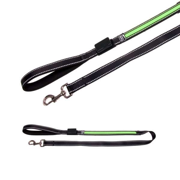 Karlie Flamingo oLED Leine mit USB Ladegerät - Grün