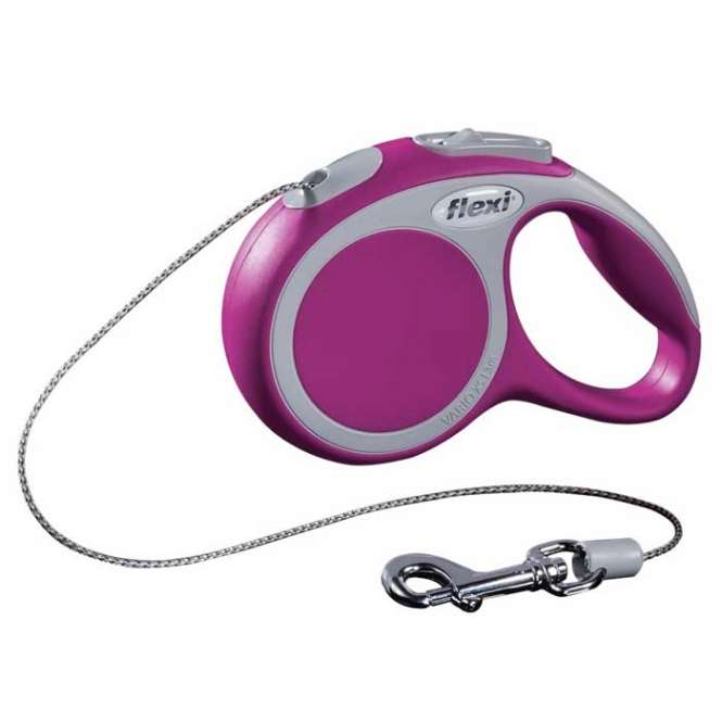 Flexi VARIO Seil-Roll-Leine - Größe XS, 3m/bis 8kg - Pink