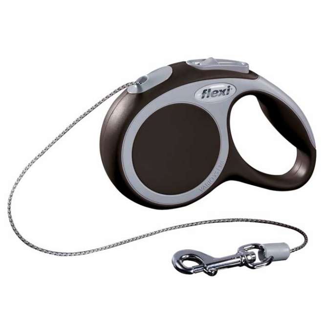 Flexi VARIO Seil-Roll-Leine - Größe XS, 3m/bis 8kg - Braun