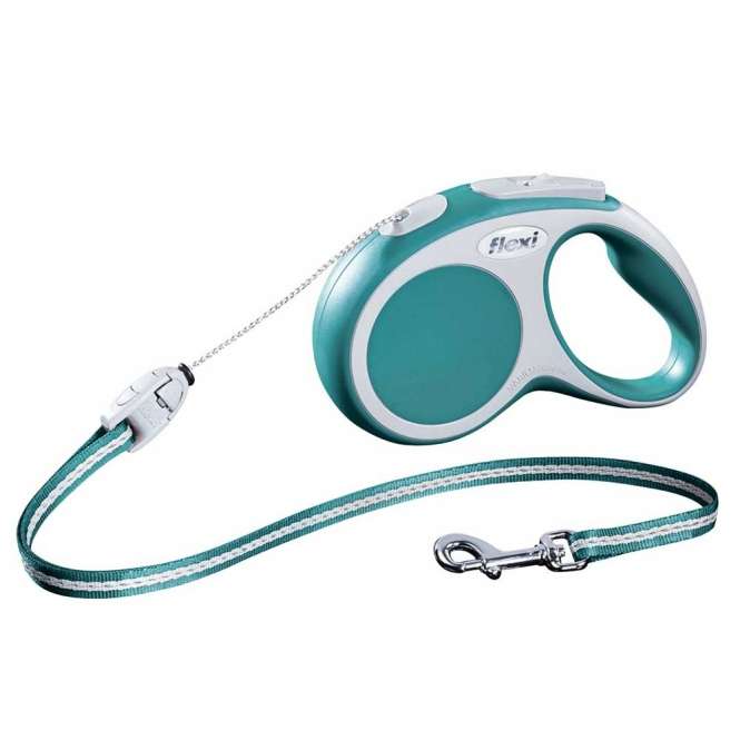 Flexi VARIO Seil-Roll-Leine - Größe S, 5m/bis 12kg - Türkis
