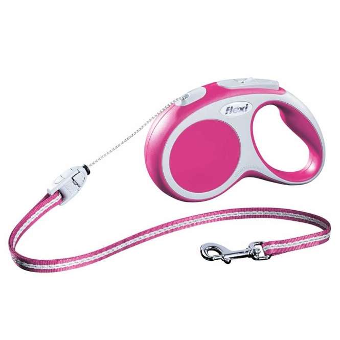 Flexi VARIO Seil-Roll-Leine - Größe S, 5m/bis 12kg - Pink