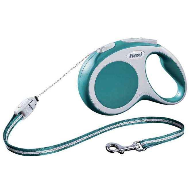 Flexi VARIO Seil-Roll-Leine - Größe S, 8m/bis 12kg - Türkis
