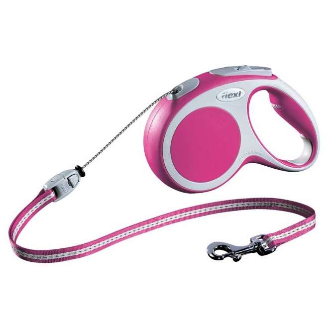 Flexi VARIO Seil-Roll-Leine - Größe M, 5m/bis 20kg - Pink