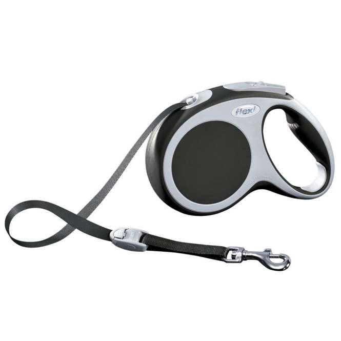 Flexi VARIO Gurt-Roll-Leine - Größe M, 5m/bis 25kg - Anthrazit