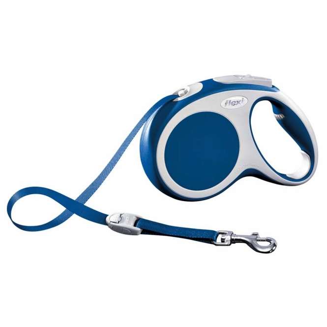 Flexi VARIO Gurt-Roll-Leine - Größe M, 5m/bis 25kg - Blau
