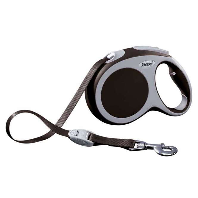Flexi VARIO Gurt-Roll-Leine - Größe L, 5m/bis 60kg - Braun