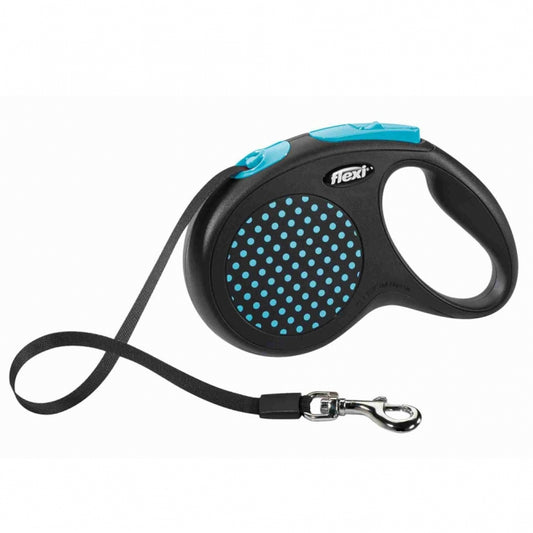 FLEXI Design Gurt-Roll-Leine - 5 m, 25 kg - blau