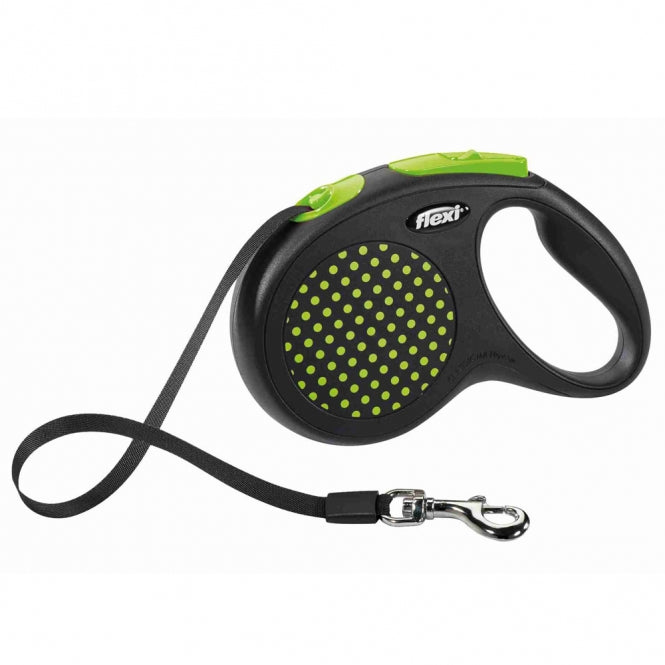 FLEXI Design Gurt-Roll-Leine - 5 m, 25 kg - grün