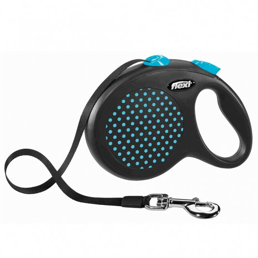 FLEXI Design Gurt-Roll-Leine - 5 m, 50 kg - blau