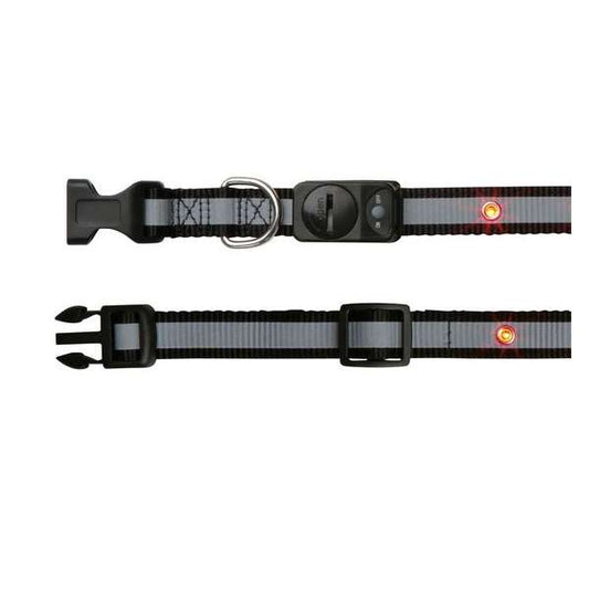 Trixie Safer Life Flash Halsband - Schwarz - XS-S