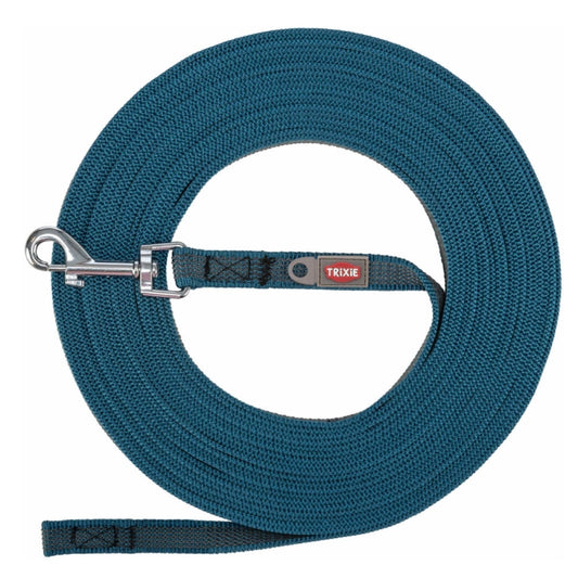 Trixie Schleppleine, gummiert - petrol - 15 m/15 mm