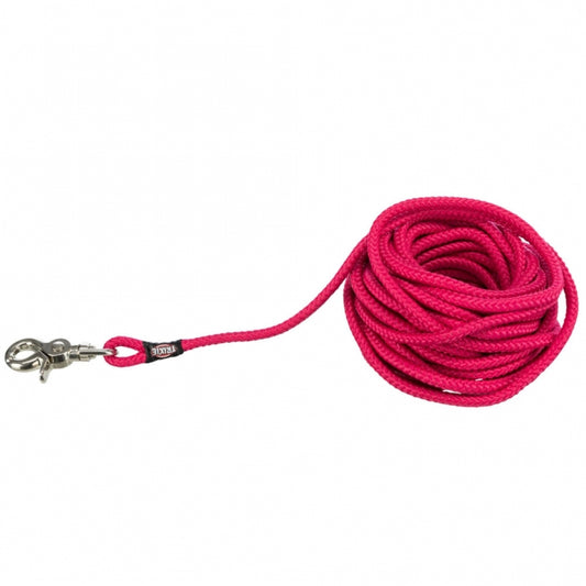 Trixie Schleppleine, rund aus Segeltau mit Trigger Snap Hook - fuchsia - 20 m