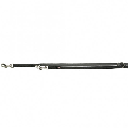 Trixie Premium Verlängerungsleine mit Neopren-Polsterung - schwarz/grafit - 2,00 m/10 mm