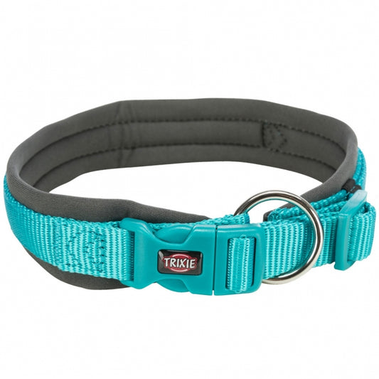 Trixie Premium Halsband, extra breite Neopren Polsterung - ozean/grafit - 49-55 cm/25 mm