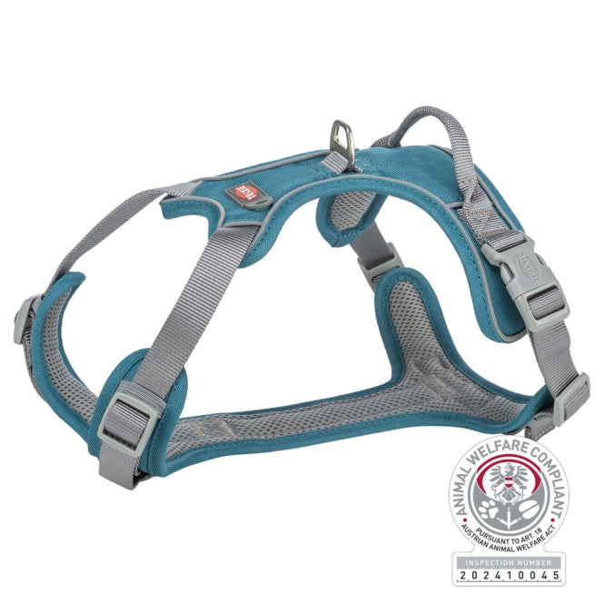 Trixie Premium Active Geschirr - petrol - 35?50 cm/15 mm