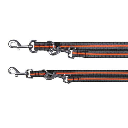 Trixie Fusion Verlängerungsleine - schwarz/orange, L-XL, 2 m/25 mm