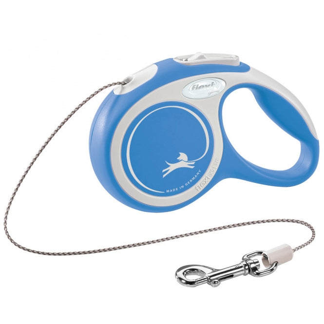 FLEXI Rollleine New COMFORT Seil - 3m, bis 8kg - blau