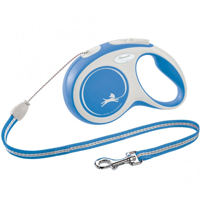 FLEXI Rollleine New COMFORT Seil - 8m, bis 12kg - blau