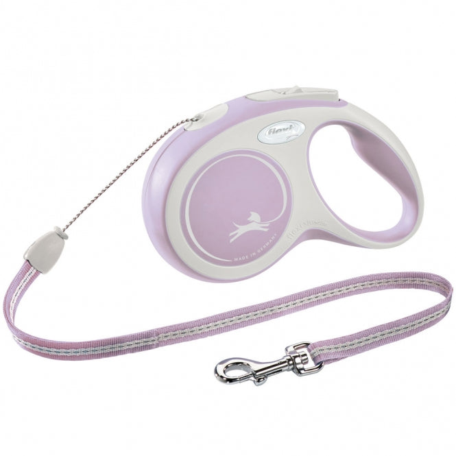 FLEXI Rollleine New COMFORT Seil - 8m, bis 12kg - rosa