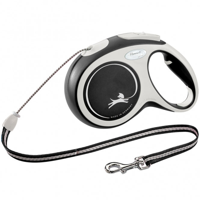 FLEXI Rollleine New COMFORT Seil - 8m, bis 20kg - schwarz